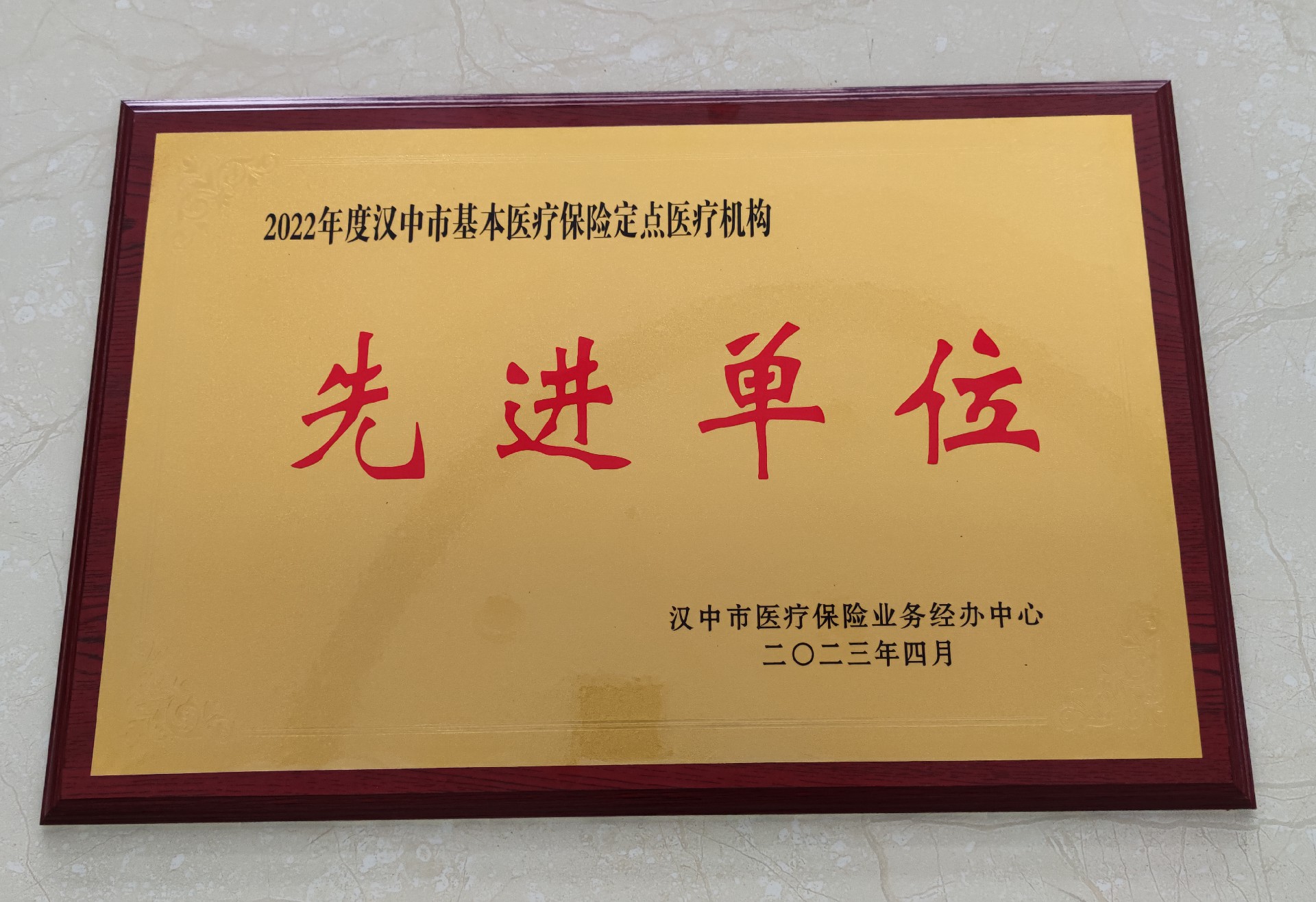 喜報(bào)：?熱烈祝賀漢中仲德醫(yī)院榮獲2022年度漢中市基本醫(yī)療保險(xiǎn)定點(diǎn)醫(yī)療機(jī)構(gòu)先進(jìn)單位榮譽(yù)稱號(hào)！